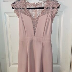 BCBGeneration Blush Pink Lace Dress